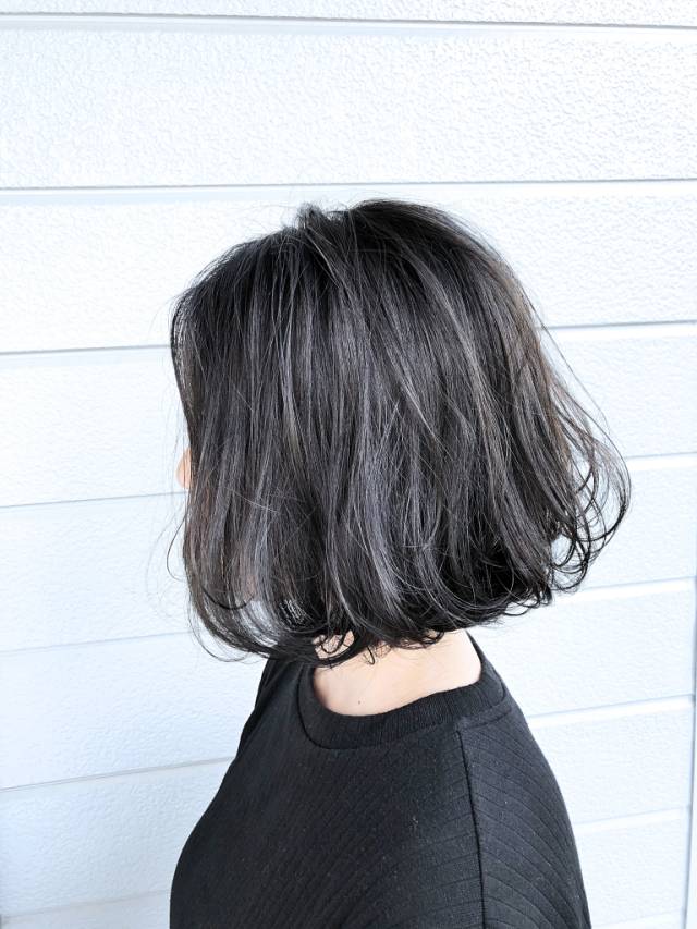 ボブヘアスタイル  外国人風カラー グレージュ 透明感 ツヤ感 グラデーション デジタルパーマ ショートスタイル ファッション おしゃれ ヘアアレンジ サロンモデル 山形美容室 寒河江市 寒河江美容室 寒河江美容室faith 寒河江フェイス