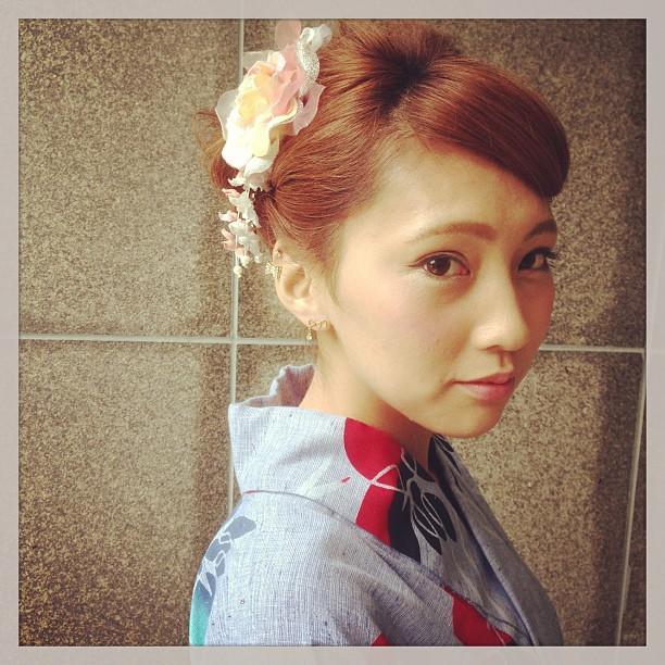 ヘアアレンジヘアスタイル  浴衣 着物 和装アレンジ モテ