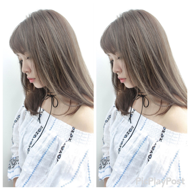 ロングヘアスタイル  編みこみ 外国人風 Hair Make No.8