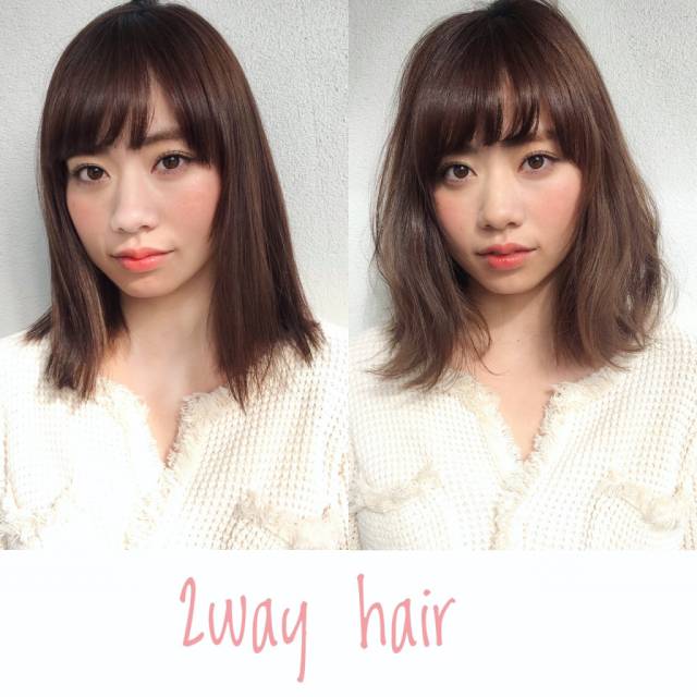 セミロングヘアスタイル  齋藤愛 かきあげバング アッシュ 外国人風 透明感 ナチュラル 血色メイク ヘルシー デニム 表参道 青山