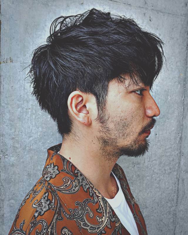 メンズのショートヘアスタイル  メンズショート メンズカット ツーブロック ビジネス カジュアルモード ダークトーン メンノン風 くせ毛風 南青山 表参道 ウェット モテ JEANA HARBOR 後藤ユースケ