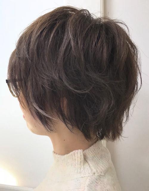 セミロングヘアスタイル  Oase ラフ シースルーバング
