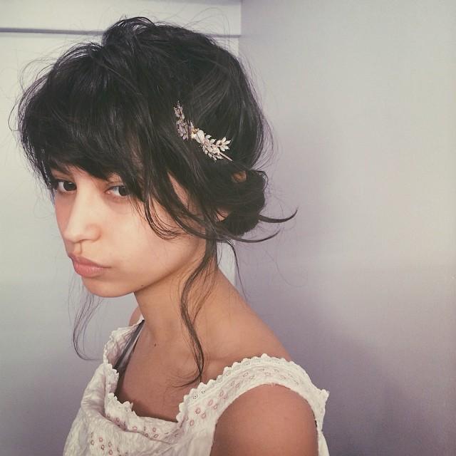 ヘアアレンジヘアスタイル  鈴木茜 ダークトーン くせ毛風 黒髪 ラフ 透明感 外国人風 中目黒 代官山 roma