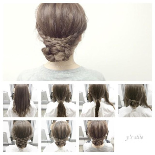 ねじり＆三つ編みで簡単まとめ髪！シニヨンヘアアレンジの作り方