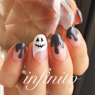 ハロウィンネイル！セルフで簡単「おばけ」フレンチの描き方