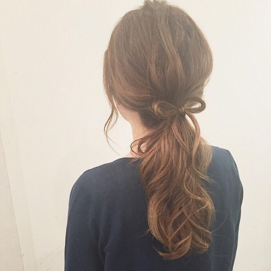 セミロングヘアスタイル  ヘアセット アレンジ ブライダル