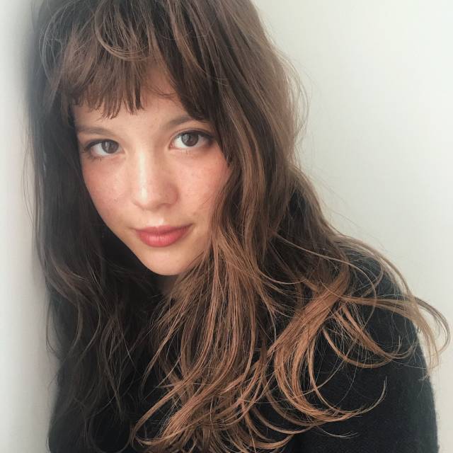 ボブヘアスタイル  内埜晃宏 ボーダー ショートバング 眉上バング ダークトーン 黒髪 透明感 原宿 meuvle