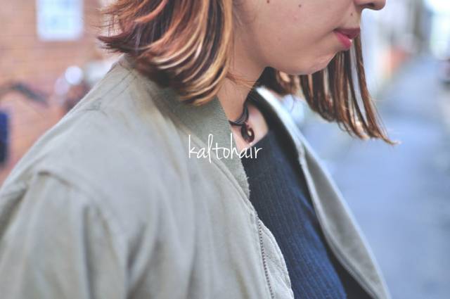 ボブヘアスタイル  ロブ kaitohair ハイライト イヤリングカラー