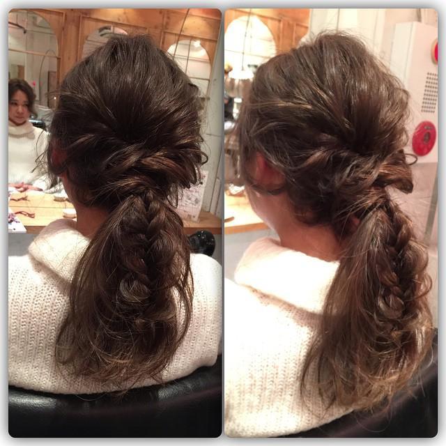 ヘアアレンジヘアスタイル  高橋大樹 簡単アレンジ ポニーテール ルーズ感 立川 浴衣 結婚式 パーティーアレンジ MARCIE