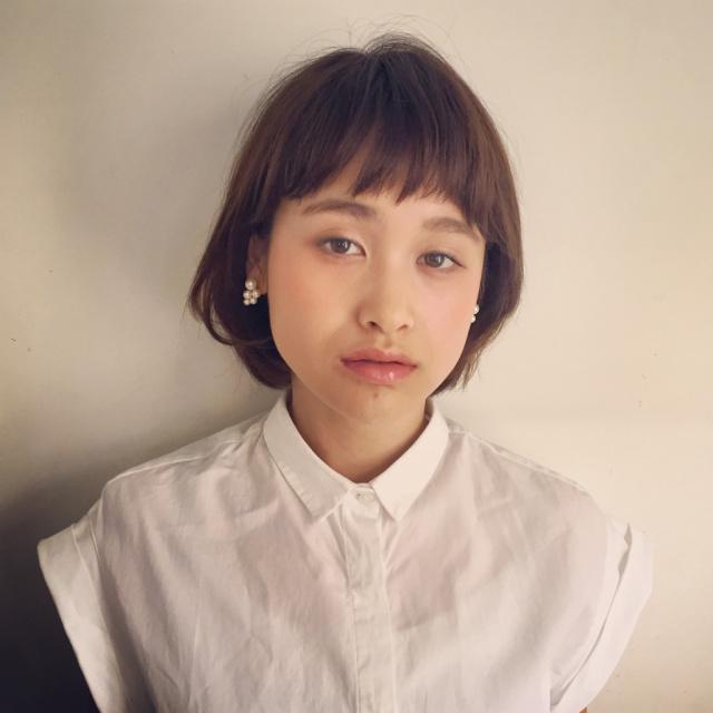 ヘアアレンジヘアスタイル  鈴木茜 シースルーバング ラフ アンニュイ ボブ ハーフアップ ルーズ 抜け感 透明感 中目黒 代官山 roma