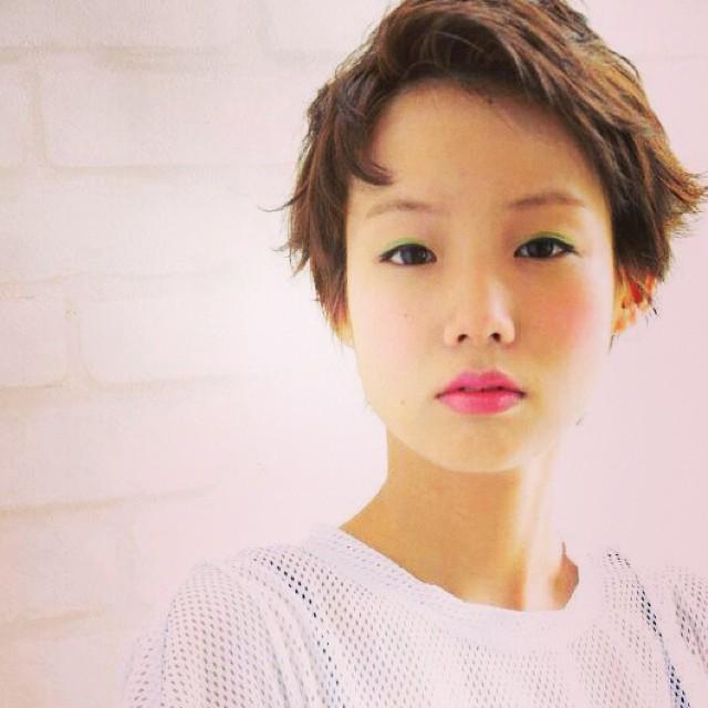 ボブヘアスタイル  高田亮助 ダークトーン ナチュラル おフェロ 血色メイク 福岡 大名 kchiara