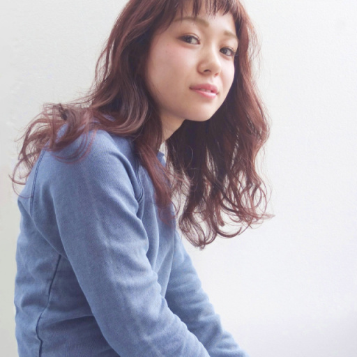 セミロングヘアスタイル  無造作 ラフ アンニュイ 透明感 デニム ウェット 外国人風 ウェーブ FAIRLADY 下北沢