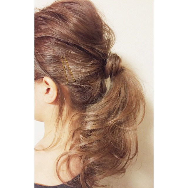 ヘアアレンジヘアスタイル  ポニーテール ルーズ感 結婚式 ラフアレンジ パーティーアレンジ 福島 郡山 齊藤史和