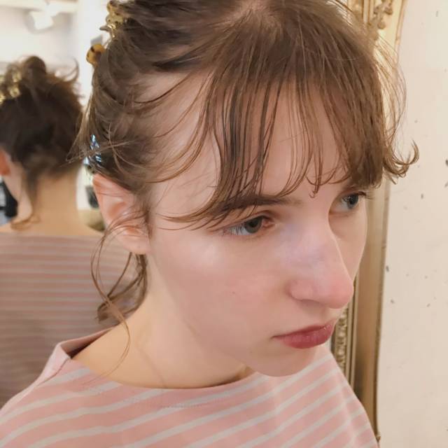 ヘアアレンジヘアスタイル  月田由未 ナチュラル ラフ 透明感 ルーズ 渋谷