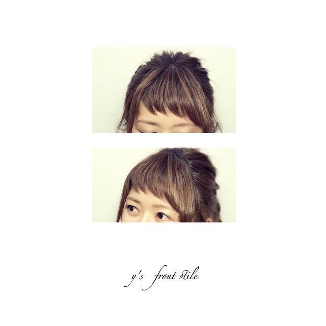 ヘアアレンジヘアスタイル  YUJI ショートバング 眉上バング ハーフアップ 静岡 葵区