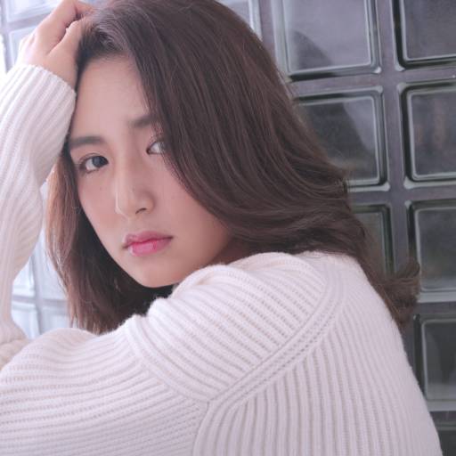 セミロングヘアスタイル  HAIR DERA'S 銀座 TOKIOトリートメント 外国人風 外ハネ ツヤ感 シースルーバング Rカラー 透明感 アッシュ グレイビーカラー