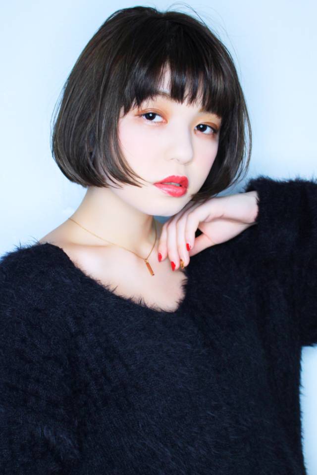 ボブヘアスタイル  Lounge by morio ショートボブ似合わせ 佐野元気 黒髪ボブ 池袋 マチルダ ショートボブ ショートヘア ショートカットが得意 ショートカット女子 ショートカット ショートカットが上手 似合わせカット ワンレン 重めボブ 小顔 大人可愛い ミニボブ
