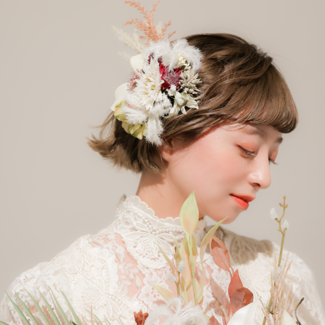 ボブヘアスタイル  ボブ ショートボブ ボブアレンジ 切りっぱなしボブ 外ハネボブ 結婚式 二次会 花嫁 ウェディング ブライダル ボブヘア ボブヘアアレンジ ヘアアレンジ ヘアセット 前撮り 外ハネ 編み込み 編みおろし