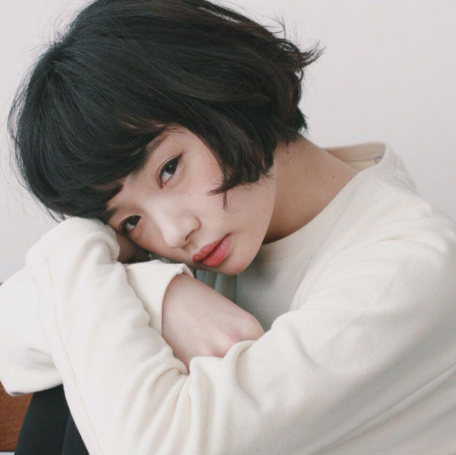 ボブヘアスタイル  NERO HAIR SALON うざバング シースルーバング 無造作 外国人風 黒髪 ラフ 耳かけ 外ハネ アンニュイ ウェット 透明感 結婚式 ウェーブ アッシュ デニム